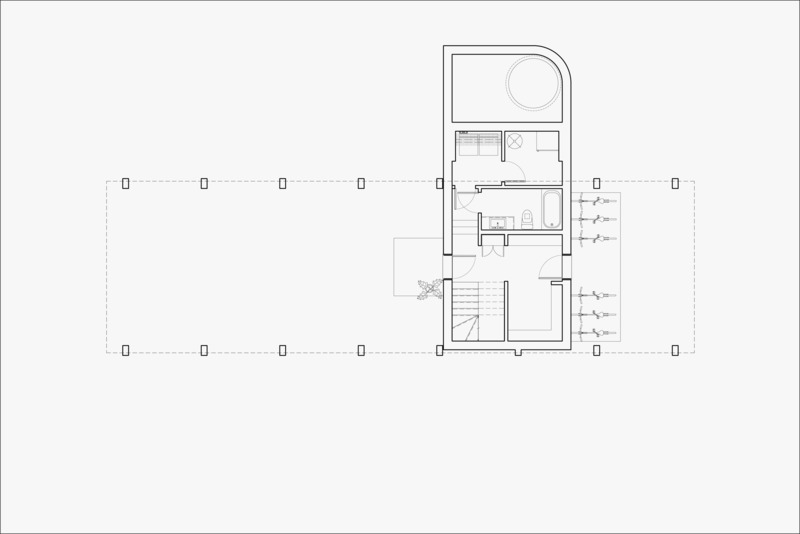 Dossier de presse | 7507-01 - Communiqué de presse | Résidence Chez Léon - Quinzhee Architecture - Architecture résidentielle - Plan du rez-de-chaussée - Crédit photo : Quinzhee Architecture