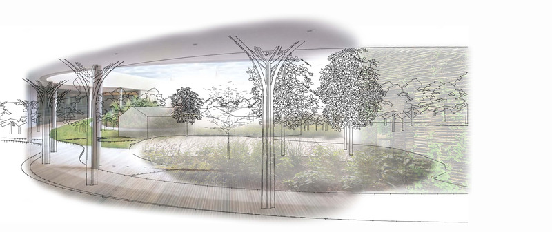 Dossier de presse | 5700-01 - Communiqué de presse | Digital Orchard - Atelier Architecture & Design - Architecture commerciale - Sketch for cloistered courtyard - Crédit photo : AA+D