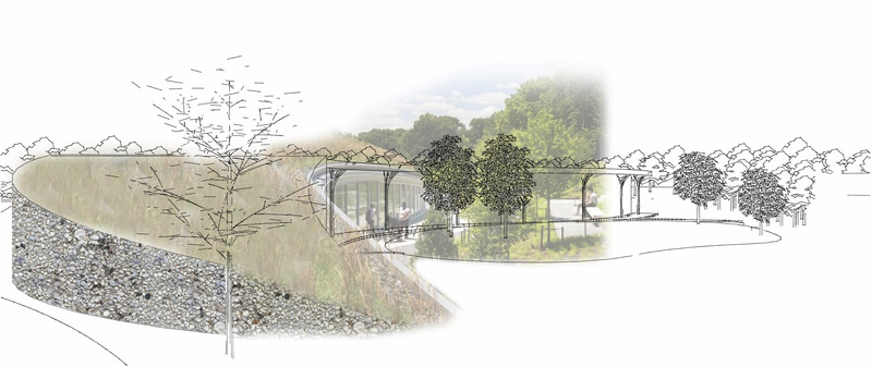 Dossier de presse | 5700-01 - Communiqué de presse | Digital Orchard - Atelier Architecture & Design - Architecture commerciale - Sketch for the approach - Crédit photo : AA+D