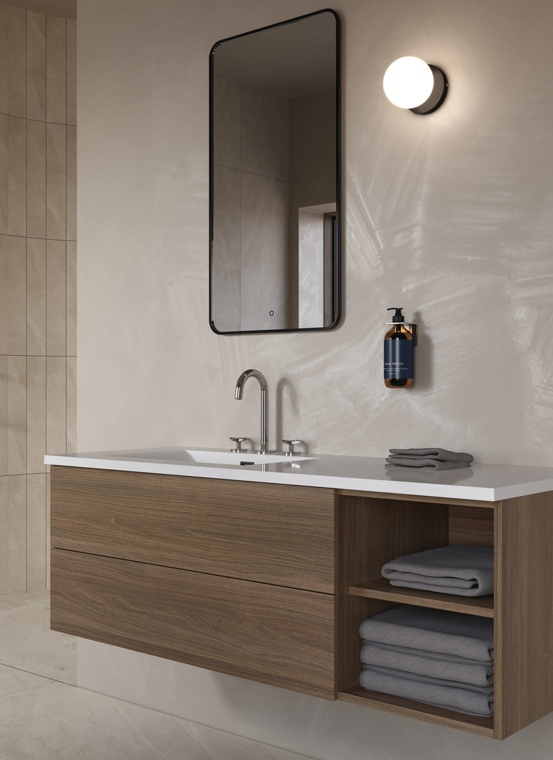 Dossier de presse | 6526-01 - Communiqué de presse | Collection Lexa - Rubi - Produit - Robinet de lavabo, Chrome - Crédit photo : Rubi