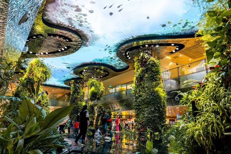 Press kit | 7412-01 - Press release | BOIFFILS Architectures Brings the 'Garden City' Inside New Biophilic Singapore Airport Terminal - BOIFFILS Architectures - Commercial Architecture - Photo credit: Moment Factory 