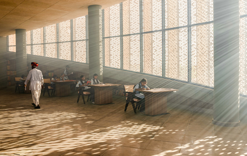 Dossier de presse | 1432-19 - Communiqué de presse | Centre communautaire du village de Nokha - SANJAY PURI ARCHITECTS - Architecture institutionnelle - Crédit photo : MR.VINAY PUNJWANI