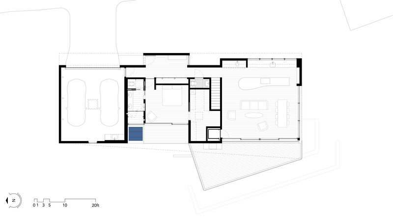 Dossier de presse | 6244-01 - Communiqué de presse | Buena Vista House - Rangr Studio Architecture - Architecture résidentielle - Upper Level Plan - Crédit photo : Rangr Studio Architecture