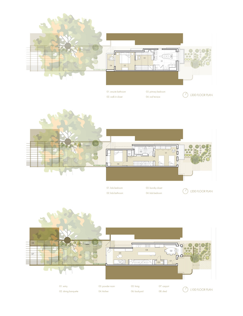 Dossier de presse | 7516-01 - Communiqué de presse | House Caroline - Reign Architects - Architecture résidentielle - Floor Plans - Crédit photo :  Reign Architects 