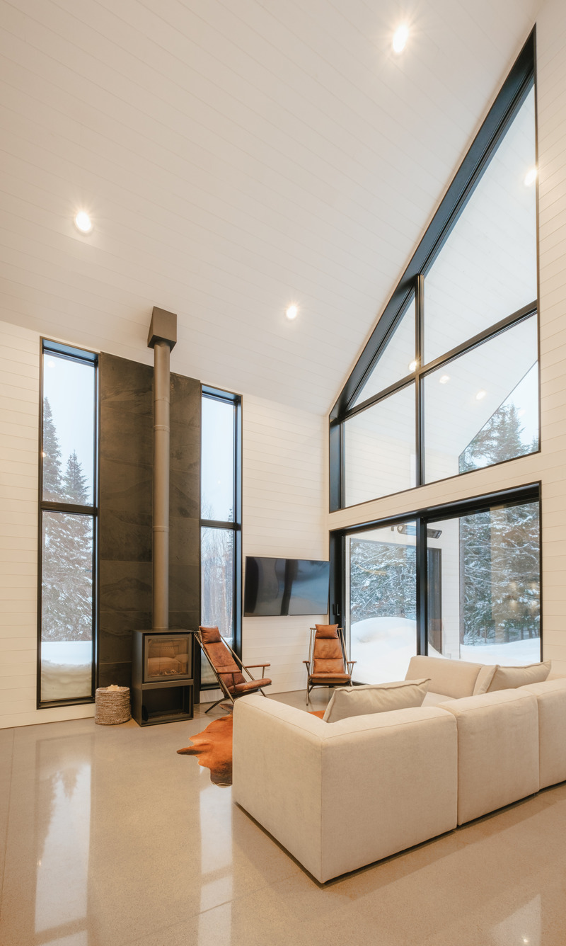 Press kit | 6813-02 - Press release | Des Cimes Residence - Patriarche - Residential Architecture - Living Room - Photo credit: Patriarche