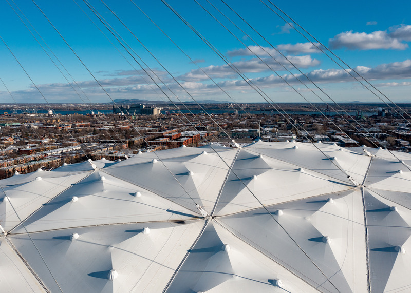 Dossier de presse | 7513-01 - Communiqué de presse | Le Parc olympique lance un concours pour donner une nouvelle vie aux matériaux de la toiture du Stade olympique - Parc olympique - Concours - Crédit photo : Jean-François Savaria
