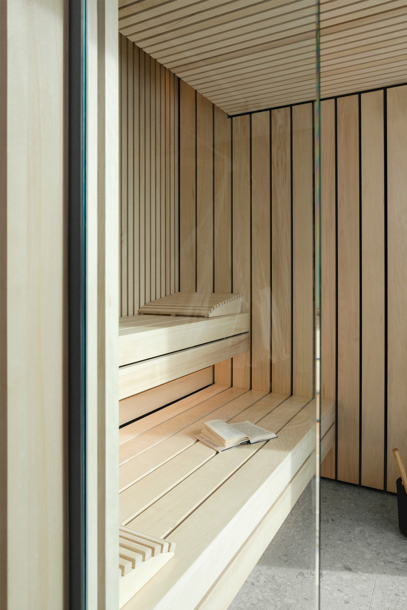 Press kit | 618-15 - Press release | Résidence de la Promenade - LemayMichaud - Residential Architecture - Dry sauna - Photo credit: Jessy Bernier