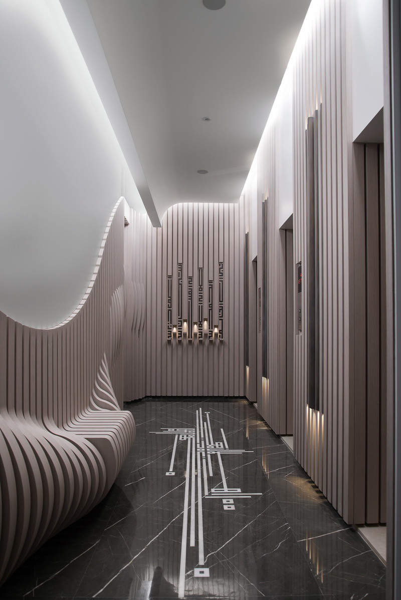 Dossier de presse | 3917-04 - Communiqué de presse | Casa K Residential Project - Wael Farran studio - Design d’intérieur résidentiel -  Elevator Entrance  - Crédit photo : Wael Khoury Photography