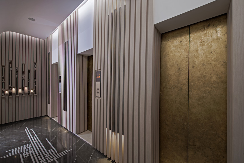 Dossier de presse | 3917-04 - Communiqué de presse | Casa K Residential Project - Wael Farran studio - Design d’intérieur résidentiel - Elevator Entrance - Crédit photo : Wael Khoury Photography