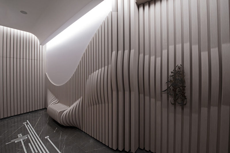 Dossier de presse | 3917-04 - Communiqué de presse | Casa K Residential Project - Wael Farran studio - Design d’intérieur résidentiel - Elevator Entrance - Crédit photo : Wael Khoury Photography