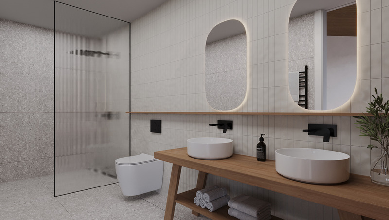 Press kit | 880-21 - Press release | Havres Montcalm - MU Architecture - Real Estate - En Suite Bathroom - Photo credit:  Studio 57 for MU Architecture 