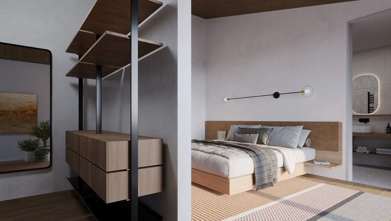 Press kit | 880-21 - Press release | Havres Montcalm - MU Architecture - Real Estate - En Suite - Photo credit:  Studio 57 for MU Architecture 