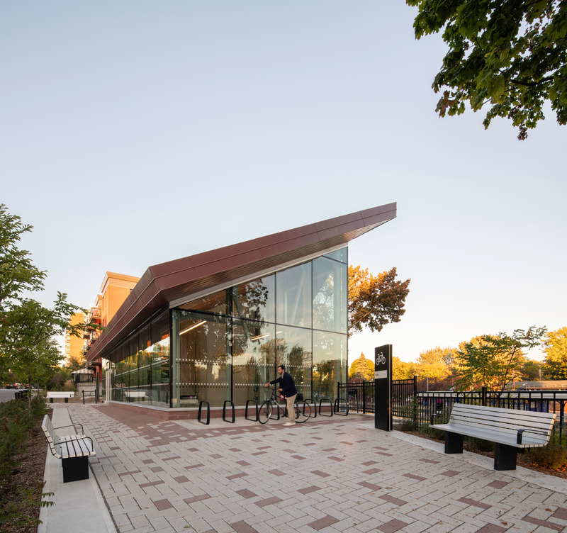 Press kit | 1303-23 - Press release | The New Montreal West Station’s Pavilion by Sid Lee Architecture Elevates the Public Transport Experience - Sid Lee Architecture - Institutional Architecture - Photo credit: David Boyer