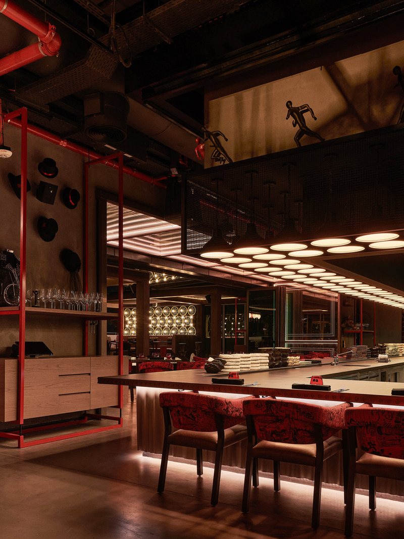 Press kit | 7534-01 - Press release | Street XO Dubai: A Journey Beyond the Plate - LW Design - Commercial Interior Design - Dining area at Street XO for Chef Dabiz Muñoz - Photo credit: Ingrid Rasmussen