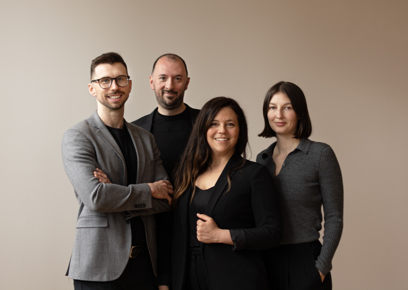 Dossier de presse | 612-27 - Communiqué de presse | EVOQ Architecture nomme quatre nouveaux associé.e.s - EVOQ Architecture - Architecture commerciale - Louis Babin-St-Jean, Alexandre Jean-Bergeron, Sayeh Jolan &amp; Emmanuelle Lauzier - Crédit photo : EVOQ Architecture 