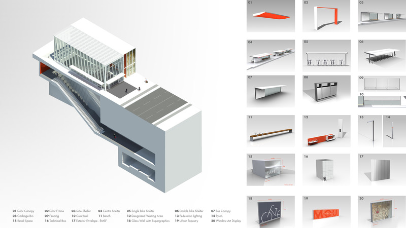 Dossier de presse | 718-05 - Communiqué de presse | Eglinton Crosstown LRT : Rehausser la qualité du design dans l'espace public - Daoust Lestage Lizotte Stecker Benech - Architecture institutionnelle - Du parvis au quai, l'approche modulaire (kit-of-parts) a été employée pour conceptualiser chaque station. - Crédit photo :   Daoust Lestage Lizotte Stecker Benech