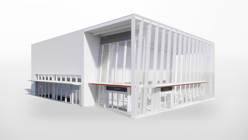 Dossier de presse | 718-05 - Communiqué de presse | Eglinton Crosstown LRT : Rehausser la qualité du design dans l'espace public - Daoust Lestage Lizotte Stecker Benech - Architecture institutionnelle - Occasionnellement, la typologie en coin de rue inclut un commerce de quartier avec pignon sur rue. - Crédit photo :  Daoust Lestage Lizotte Stecker Benech
