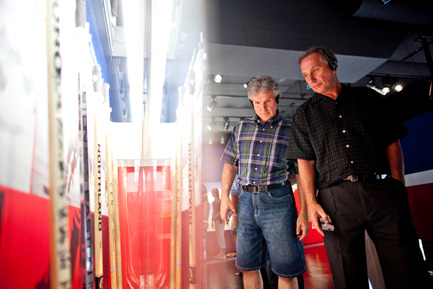 Press kit | 831-02 - Press release | XYZ Cultural Technology has produced the exhibition: Hockey-it's in our DNA - XYZ Technologie culturelle - Event + Exhibition -  Réal Cloutier (ancien joueur des Nordiques) et André Savard (ancien entraineur adjoint des Nordiques) - Photo credit:  Réal Cloutier (ancien joueur des Nordiques) et André Savard (ancien entraineur adjoint des Nordiques)