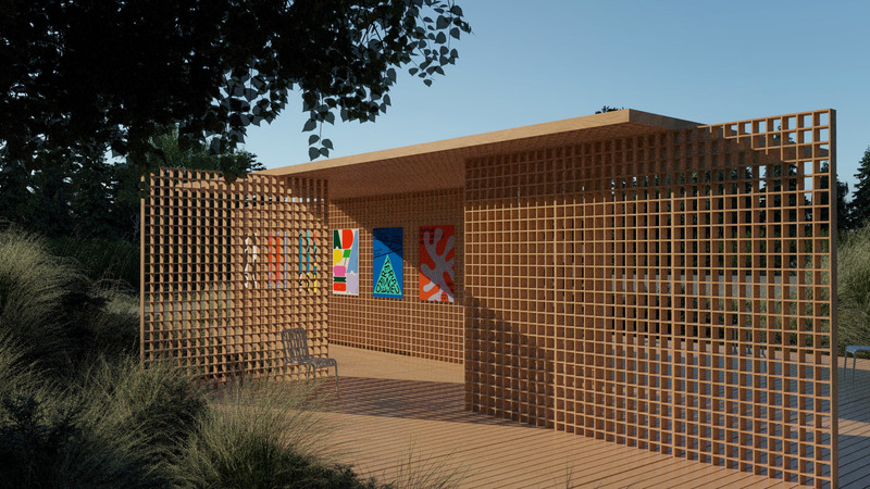 Press kit | 837-48 - Press release | The International Garden Festival Celebrates its 25th Anniversary - International Garden Festival | Reford Gardens - Landscape Architecture - Pergola, 2024 - Photo credit: Jérôme Lapierre Architecte
