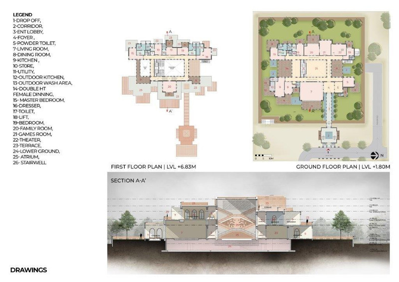 Dossier de presse | 1432-21 - Communiqué de presse | Narsighar - Sanjay Puri Architects - Architecture résidentielle - NARSIGARH - DRAWINGS - Crédit photo : SANJAY PURI ARCHITECTS