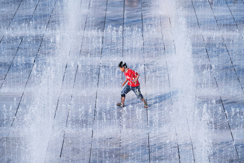 Dossier de presse | 5086-02 - Communiqué de presse | Esthétique sportive pour le paysage urbain - Ballistic Architecture Machine (BAM) - Architecture de paysage - Parc sportif Tianjin 4A, jeu d'eau Water Maze - Crédit photo : Wu Qingshan