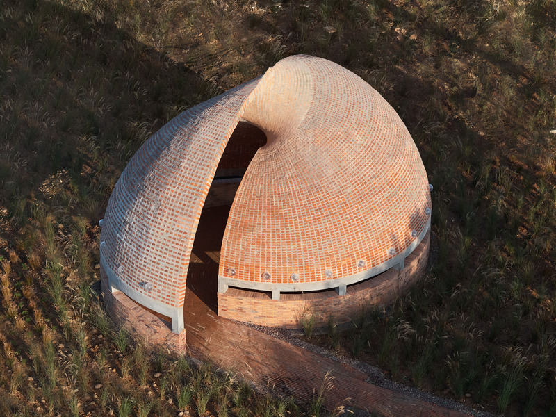 Press kit | 1071-25 - Press release | The World’s Best Architecture 2024 Announced - Architizer - Residential Architecture - Twisted Brick Shell Concept Library by HCCH Studio - Photo credit: Qingyan Zhu