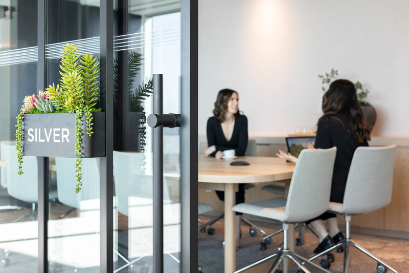 Press kit | 5571-03 - Press release | Vancouver's Newest Office in Top Tier Tower: Sandstorm HQ - Edit Studios Inc. - Commercial Interior Design - Meeting Rm Signage - Photo credit: Brett Ryan
