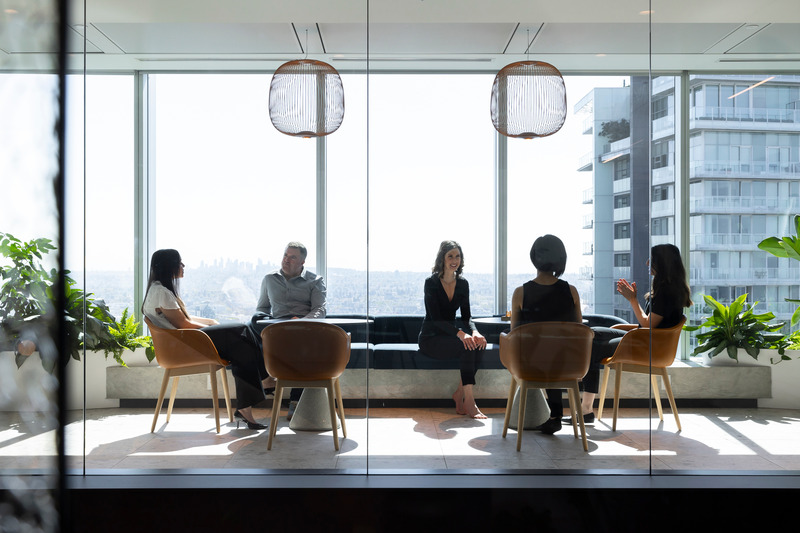 Press kit | 5571-03 - Press release | Vancouver's Newest Office in Top Tier Tower: Sandstorm HQ - Edit Studios Inc. - Commercial Interior Design - Top floor Look out - Photo credit: Brett Ryan