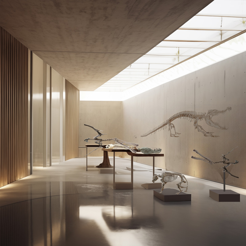 Dossier de presse | 7553-01 - Communiqué de presse | Museum of Uncertainty: A Contemporary Tribute to the Historic La Brea Tar Pit Area - X.C Studio - Architecture institutionnelle - Display room and Labs - Crédit photo : Xuechen Chen