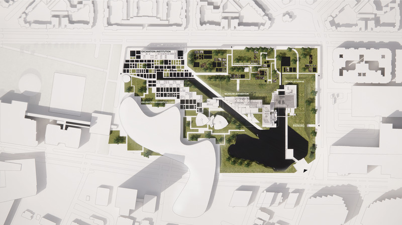 Dossier de presse | 7553-01 - Communiqué de presse | Museum of Uncertainty: A Contemporary Tribute to the Historic La Brea Tar Pit Area - X.C Studio - Architecture institutionnelle - Ground Plan - Crédit photo : Xuechen Chen