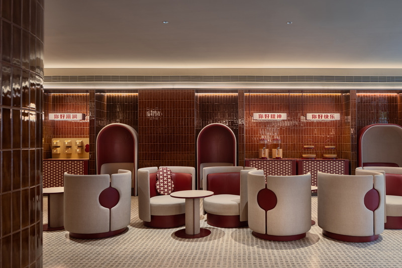 Press kit | 3531-13 - Press release | NI HAO Hotel - Vermilion Zhou Design Group - Commercial Interior Design - Lobby _We have also incorporated the 'calabash' element into our furniture designs, adding a sense of fun and privacy even in lobbies that are minimally secluded. - Photo credit: Jian Quan Wu