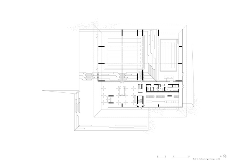 Dossier de presse | 3053-04 - Communiqué de presse | Češča Vas Pool Complex - ENOTA - Architecture commerciale - Česca Vas Pool Complex - ground floor plan - Crédit photo : ENOTA