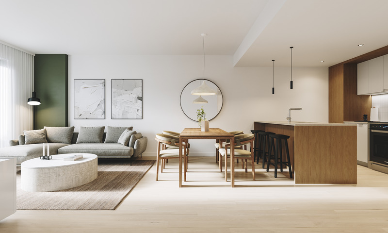 Press kit | 7546-01 - Press release | Launch of LUSTRA: A Highly Anticipated Rental Condo Project Takes Shape in Terrebonne - Forum - Real Estate - Photo credit: Lustra Unit Interior 