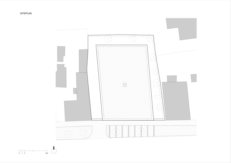 Dossier de presse | 7567-01 - Communiqué de presse | Skew House - Danilo Dangubic Architects - Architecture résidentielle - Site plan - Crédit photo : Danilo Dangubic Architects