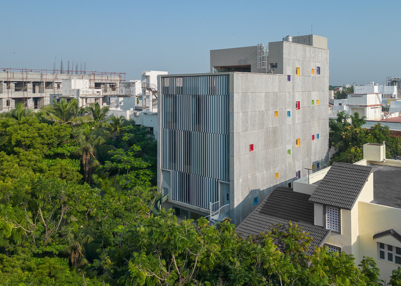 Dossier de presse | 5962-01 - Communiqué de presse | Learning Centre at Quest - KSM Architecture - Architecture institutionnelle - View of south and east facade - Crédit photo : Sreenag BRS