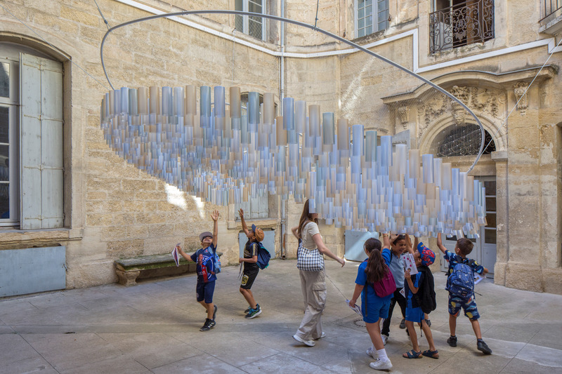 Dossier de presse | 7588-01 - Communiqué de presse | Gagnant du Prix Public FAV 2024 | RHUBARB : une symphonie d'architecture durable guidée par les spectateurs, inspirée par les Jeux Olympiques et le "Rythme" - Atelier DARN - Art - Crédit photo : <img alt="">©photoarchitecture.com