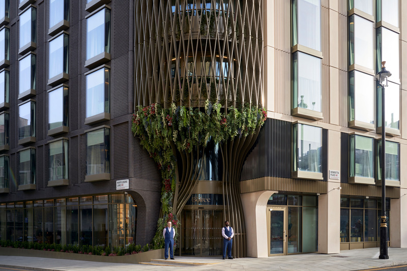 Press kit | 1472-09 - Press release | Concrete’s Innovative Spatial Planning and Progressive Design Capture the Vibrant Essence of Marylebone - Concrete Amsterdam - Commercial Interior Design -  The BoTree facade by EPR architects - Photo credit: Simon Brown for Concrete and The BoTree