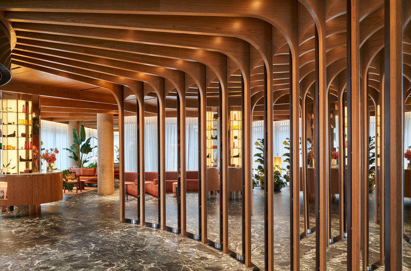 Press kit | 1472-09 - Press release | Concrete’s Innovative Spatial Planning and Progressive Design Capture the Vibrant Essence of Marylebone - Concrete Amsterdam - Commercial Interior Design - The BoTree lobby - Photo credit: Simon Brown for Concrete and The BoTree