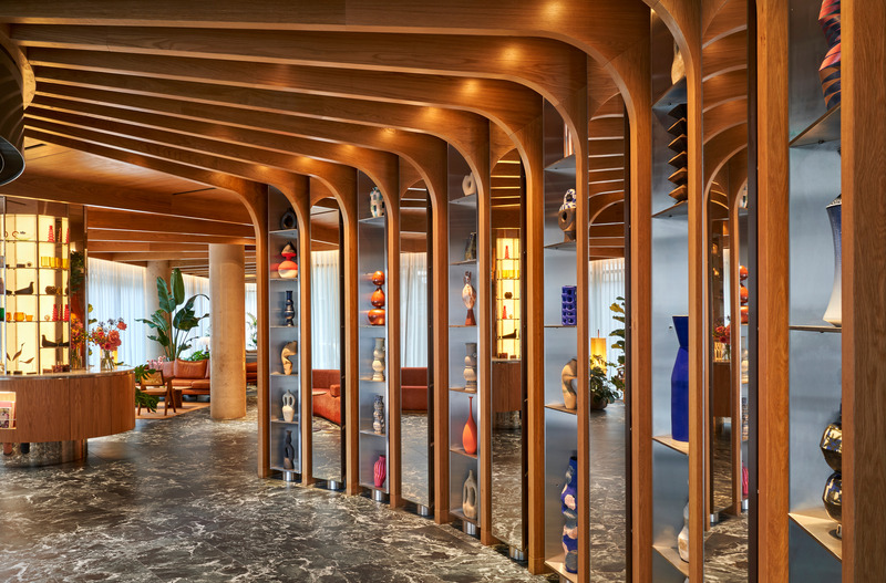 Press kit | 1472-09 - Press release | Concrete’s Innovative Spatial Planning and Progressive Design Capture the Vibrant Essence of Marylebone - Concrete Amsterdam - Commercial Interior Design - The BoTree lobby - Photo credit: Simon Brown for Concrete and The BoTree
