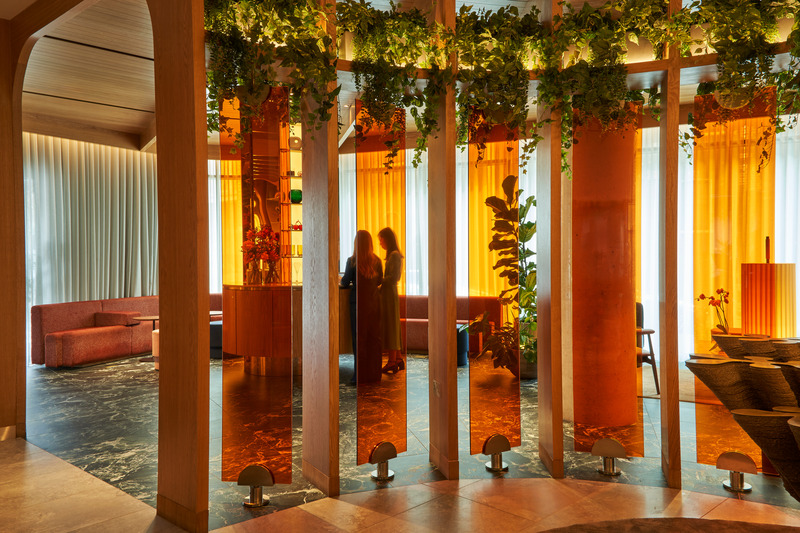 Press kit | 1472-09 - Press release | Concrete’s Innovative Spatial Planning and Progressive Design Capture the Vibrant Essence of Marylebone - Concrete Amsterdam - Commercial Interior Design - The BoTree lobby - Photo credit: Simon Brown for Concrete and The BoTree