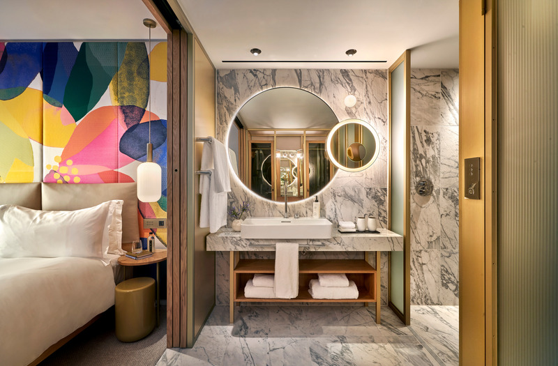 Press kit | 1472-09 - Press release | Concrete’s Innovative Spatial Planning and Progressive Design Capture the Vibrant Essence of Marylebone - Concrete Amsterdam - Commercial Interior Design - The BoTree Standard Room - Photo credit: Simon Brown for Concrete and The BoTree