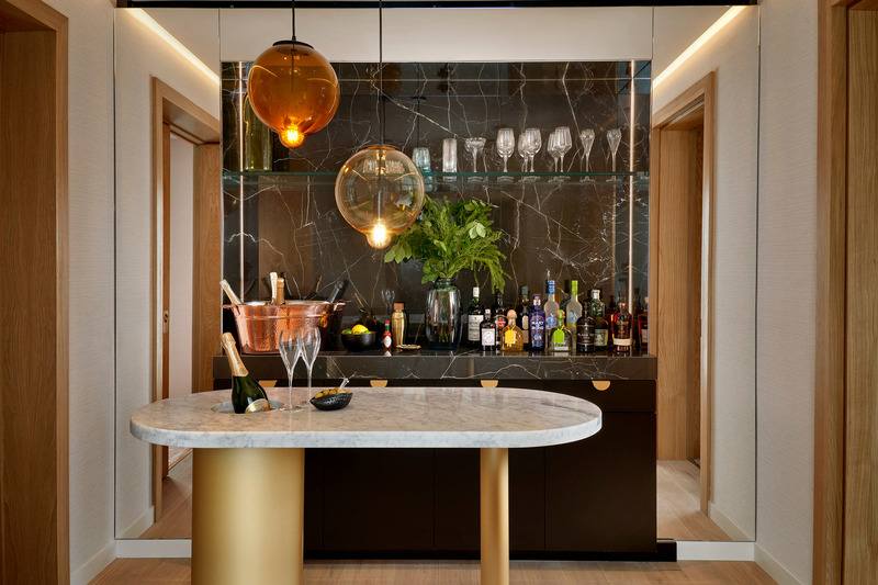 Press kit | 1472-09 - Press release | Concrete’s Innovative Spatial Planning and Progressive Design Capture the Vibrant Essence of Marylebone - Concrete Amsterdam - Commercial Interior Design - The BoTree maxi bar suite  - Photo credit: Simon Brown for Concrete and The BoTree