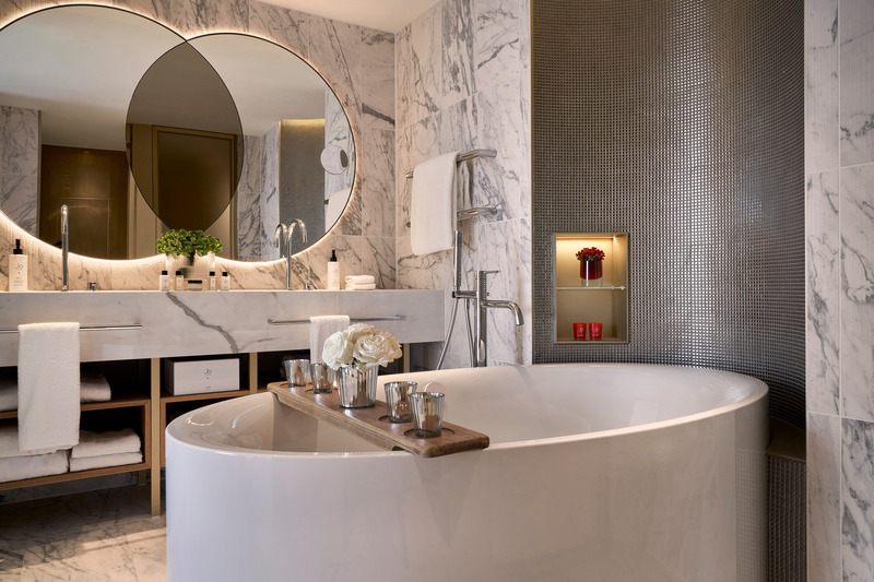 Press kit | 1472-09 - Press release | Concrete’s Innovative Spatial Planning and Progressive Design Capture the Vibrant Essence of Marylebone - Concrete Amsterdam - Commercial Interior Design - The BoTree bathroom Suite  - Photo credit: Simon Brown for Concrete and The BoTree