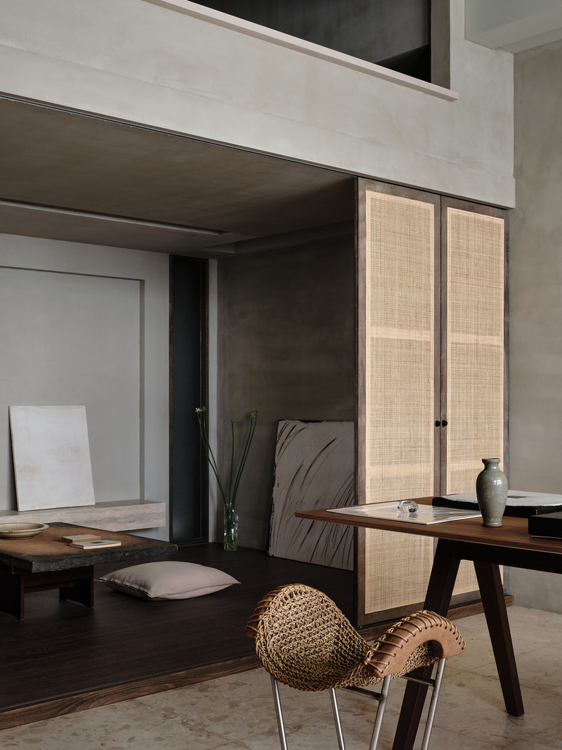Dossier de presse | 6099-02 - Communiqué de presse | fws_work has Transformed a Compact Loft in Taipei, Taiwan Into an Artist's Residence, Imbuing Every Step, Every Moment, and Every Scene with a Sense of Poetic Essence - fws_work - Design d’intérieur résidentiel - Crédit photo : Suiyu Studio