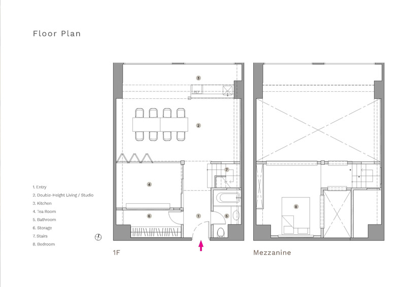 Dossier de presse | 6099-02 - Communiqué de presse | fws_work has Transformed a Compact Loft in Taipei, Taiwan Into an Artist's Residence, Imbuing Every Step, Every Moment, and Every Scene with a Sense of Poetic Essence - fws_work - Design d’intérieur résidentiel - Floor Plan - Crédit photo : fws_work