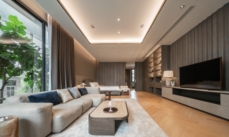 Dossier de presse | 7580-01 - Communiqué de presse | Monow House, Thailand - Archismith - Architecture résidentielle - Intérieur de la chambre principale - Crédit photo : SkyGround architectural film &amp; photography