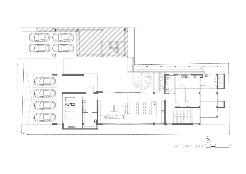 Dossier de presse | 7580-01 - Communiqué de presse | Monow House, Thailand - Archismith - Architecture résidentielle - Plan du 1er étage - Crédit photo : SkyGround architectural film &amp; photography