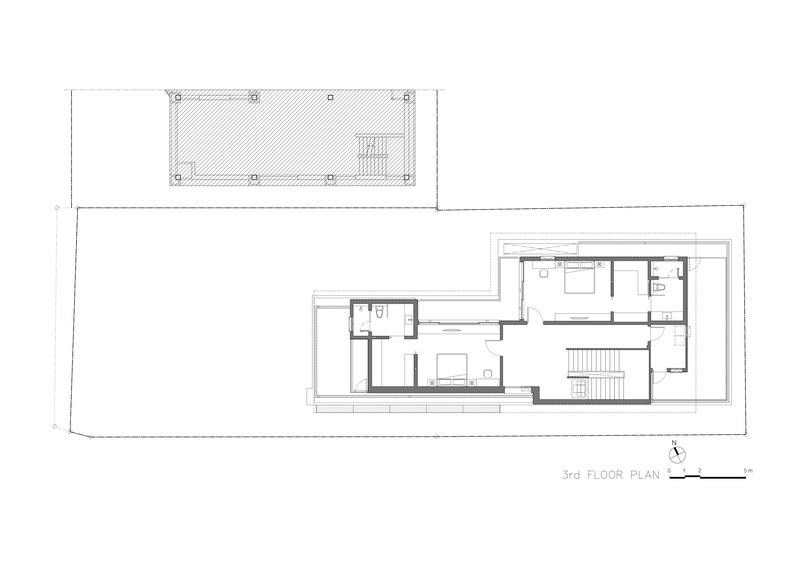 Dossier de presse | 7580-01 - Communiqué de presse | Monow House, Thailand - Archismith - Architecture résidentielle - Plan du 3ème étage - Crédit photo : SkyGround architectural film &amp; photography