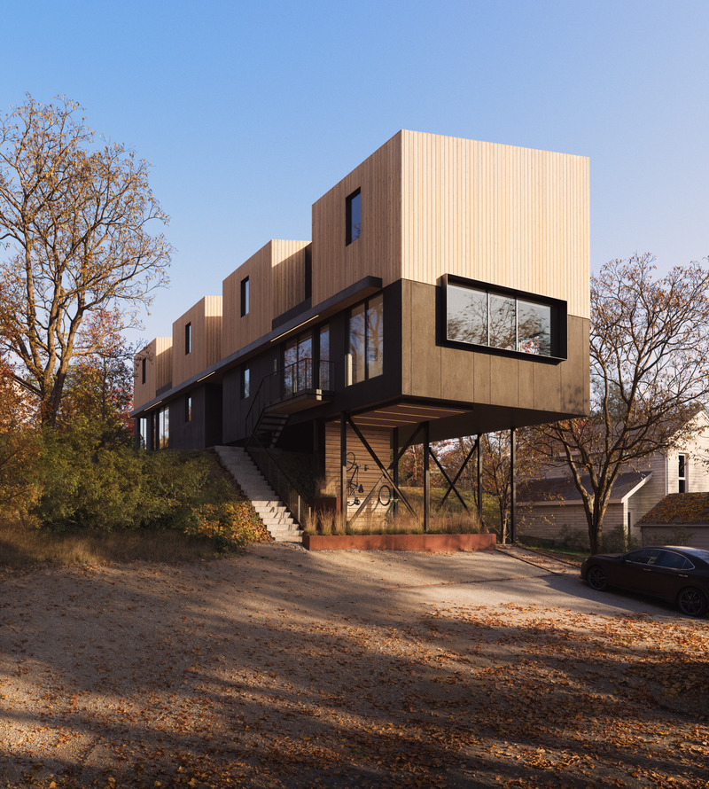 Dossier de presse | 7586-01 - Communiqué de presse | Saint Paul's Little Mod - Double Jack Design Workshop & NOMINN - Architecture résidentielle - Crédit photo : Rendering by NOMINN