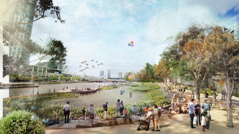 Press kit | 661-84 - Press release | WAFX 2024 Prize Winners Announced: Recognising Architects Tackling Today’s Global Issues - World Architecture Festival (WAF) - Competition - Water - The Greenline Project Master Plan by ASPECT Studios, TCL, City of Melbourne - Photo credit: ASPECT Studios, TCL, City of Melbourne